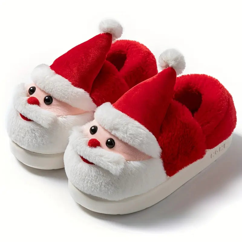 Festliche Damen-Hausschuhe mit Weihnachtsmann-Motiv – Ansicht 11