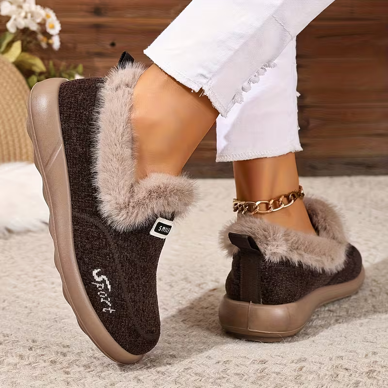 Warm gefütterte Damen-Slipper für drinnen und draußen – Ansicht 13
