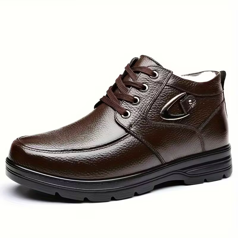 Herren-Winterschuhe aus Echtleder mit warmem Futter – Ansicht 15