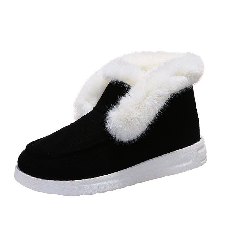 Warme bequeme Damen-Stiefeletten mit Fellfutter – Ansicht 9
