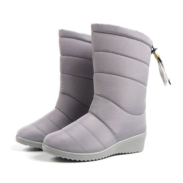 Warme wasserdichte Damen-Schneestiefel mit Keilsohle – Ansicht 9