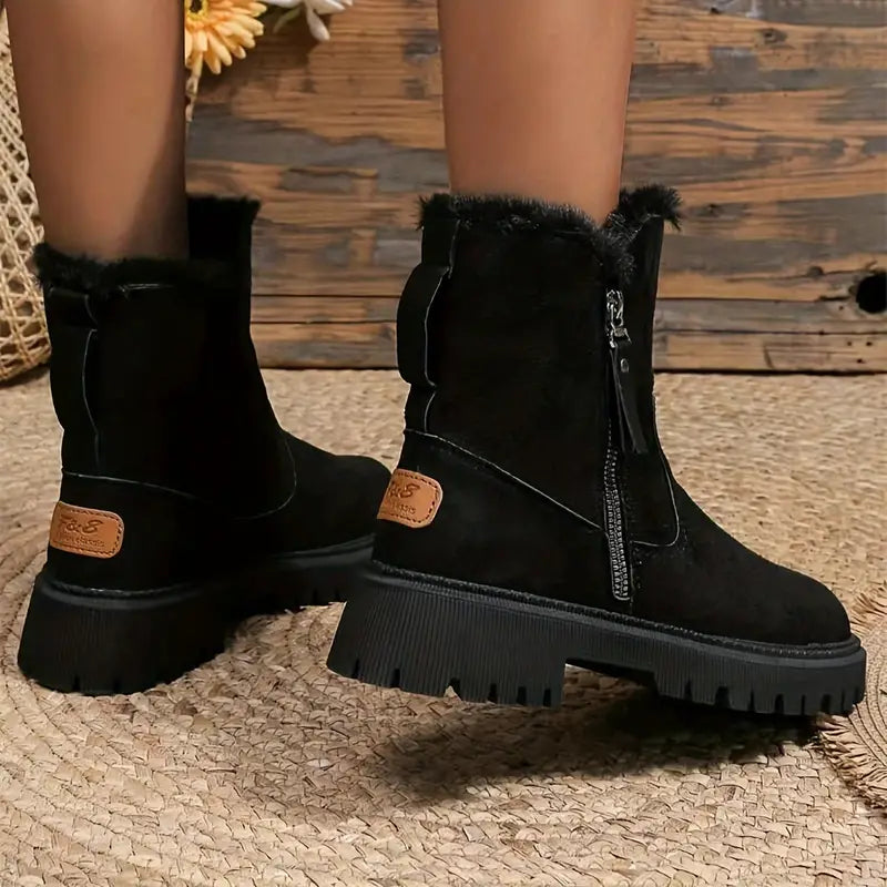 Warme bequeme Damen-Lederstiefel – Ansicht 7