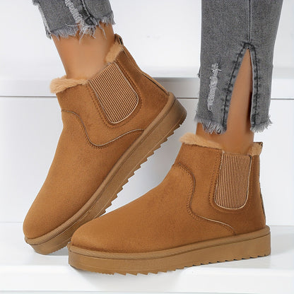 Gefütterte Damen-Winterstiefeletten zum Hineinschlüpfen – Ansicht 3