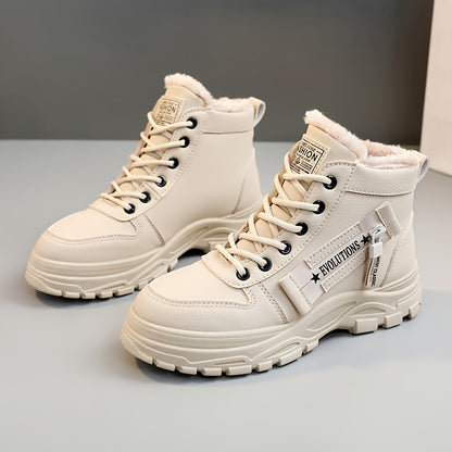 Warme Damen-Sneakerstiefeletten mit Plüschfutter – Ansicht 4