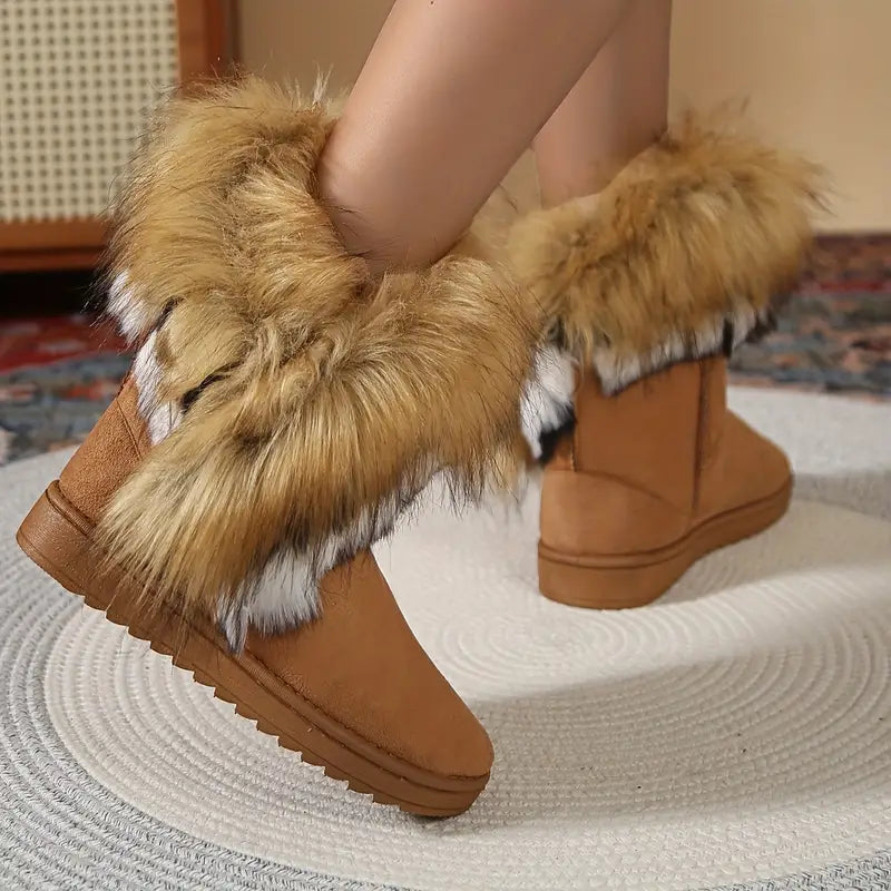 Warme flauschig gefütterte Damen-Winterstiefel – Ansicht 5