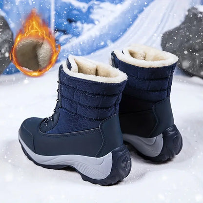 Warme wasserdichte halbhohe Damen-Schneestiefel – Ansicht 16