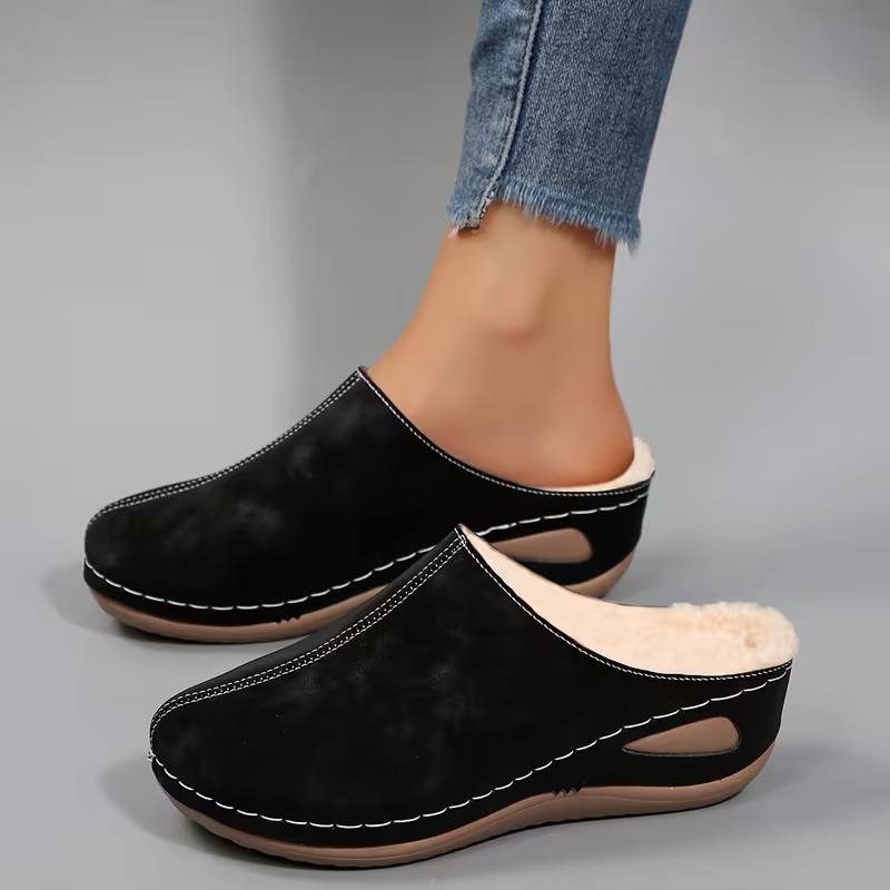 Warme ergonomisch geformte Damen-Winterpantoffeln – Ansicht 3