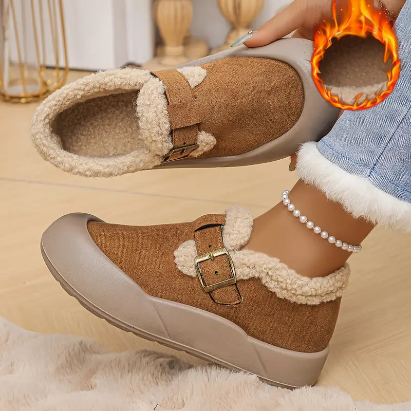 Gefütterte Damen-Winterslipper für drinnen und draußen – Ansicht 3