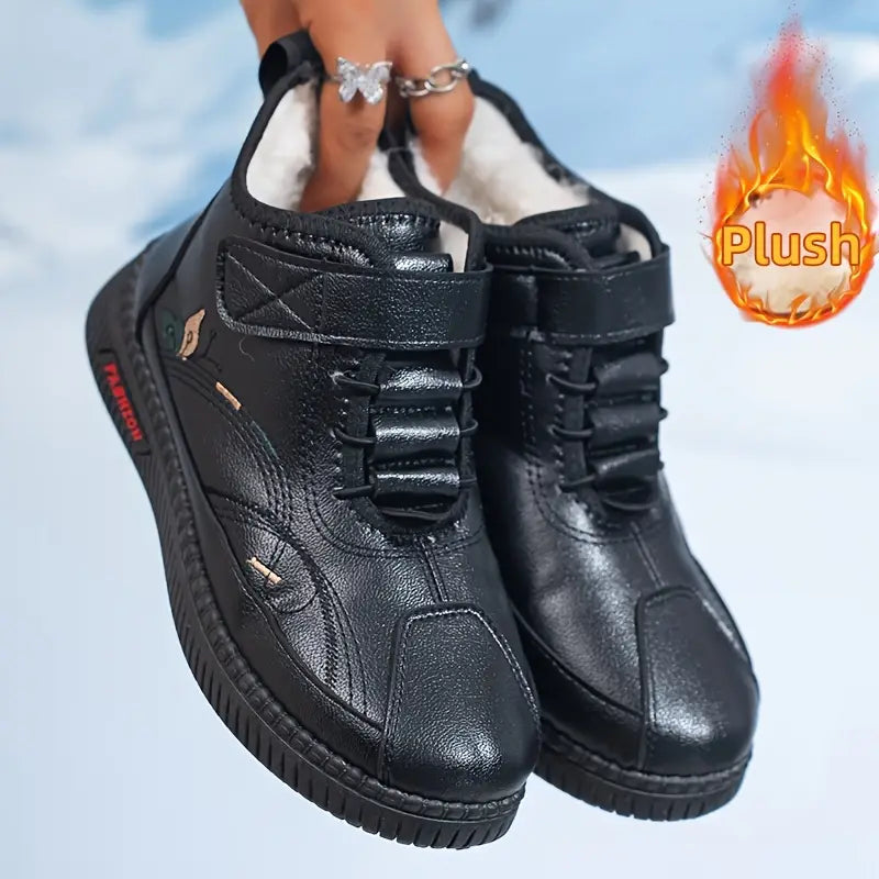 Leichte warme Damen-Winterstiefel mit verstellbarer Schnürung – Ansicht 2