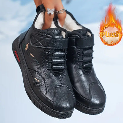 Leichte warme Damen-Winterstiefel mit verstellbarer Schnürung – Ansicht 2