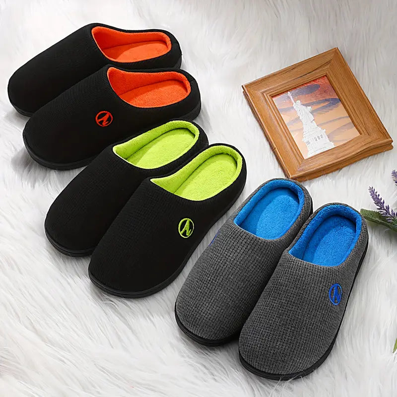 Damen-Pantoffeln mit Memory-Schaum und Plüschfutter – Ansicht 1