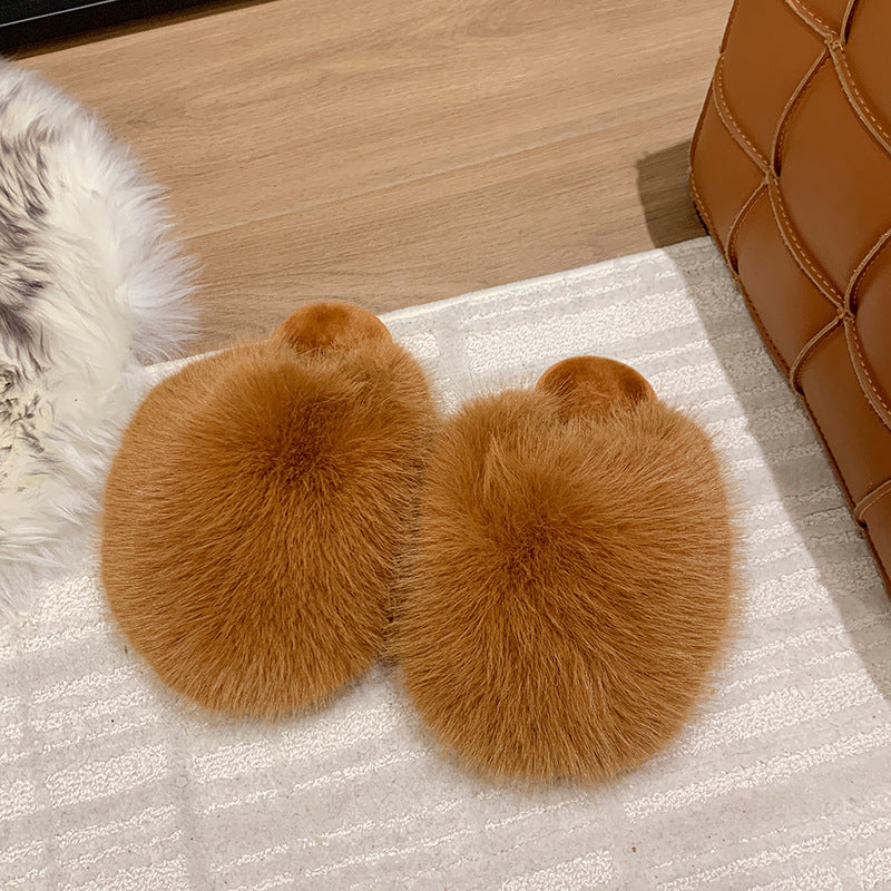 Elegante flauschige Damen-Pantoffeln – Ansicht 3