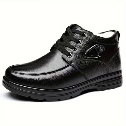Herren-Winterschuhe aus Echtleder mit warmem Futter – Ansicht 3