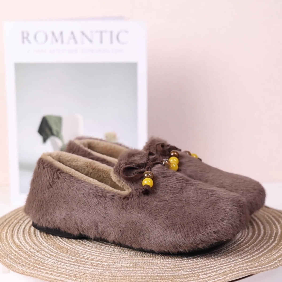 Warme flauschige Damen-Slipper für drinnen und draußen – Ansicht 7