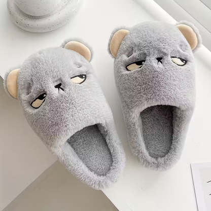 Weiche Damen-Hausschuhe mit Cartoonmotiv – Ansicht 2