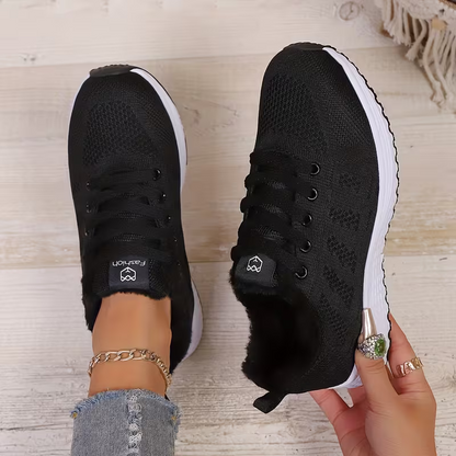 Warme Damen-Sneaker mit Plüschfutter in großen Größen – Ansicht 8