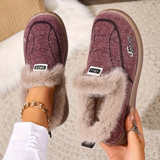 Warm gefütterte Damen-Slipper für drinnen und draußen – Ansicht 1