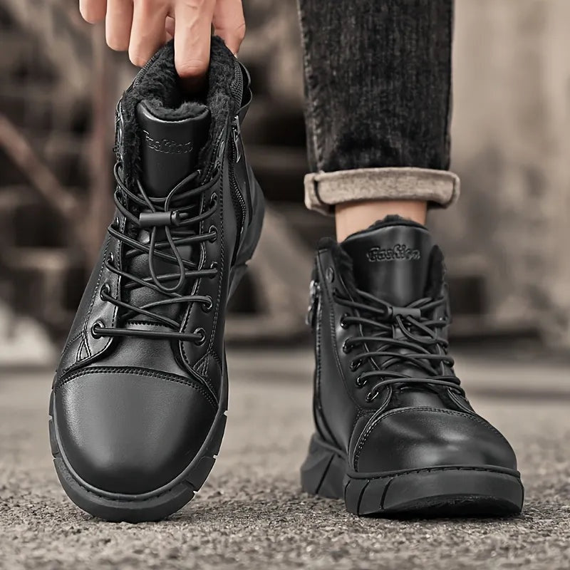 Herren-Echtlederstiefeletten mit Fleecefutter – Ansicht 8