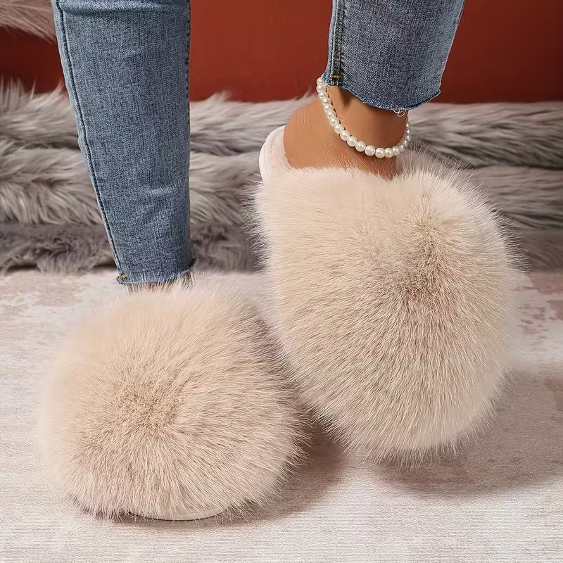Elegante flauschige Damen-Pantoffeln – Ansicht 1
