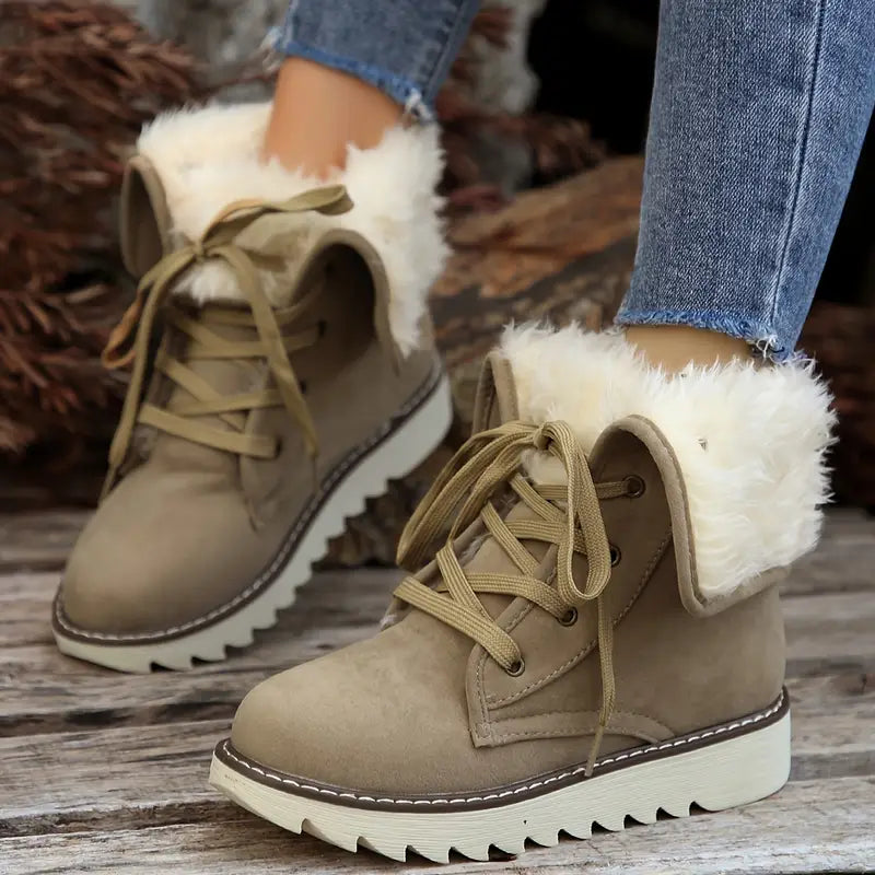 Wasserdichte warme Damen-Schneestiefel mit Umschlag – Ansicht 5
