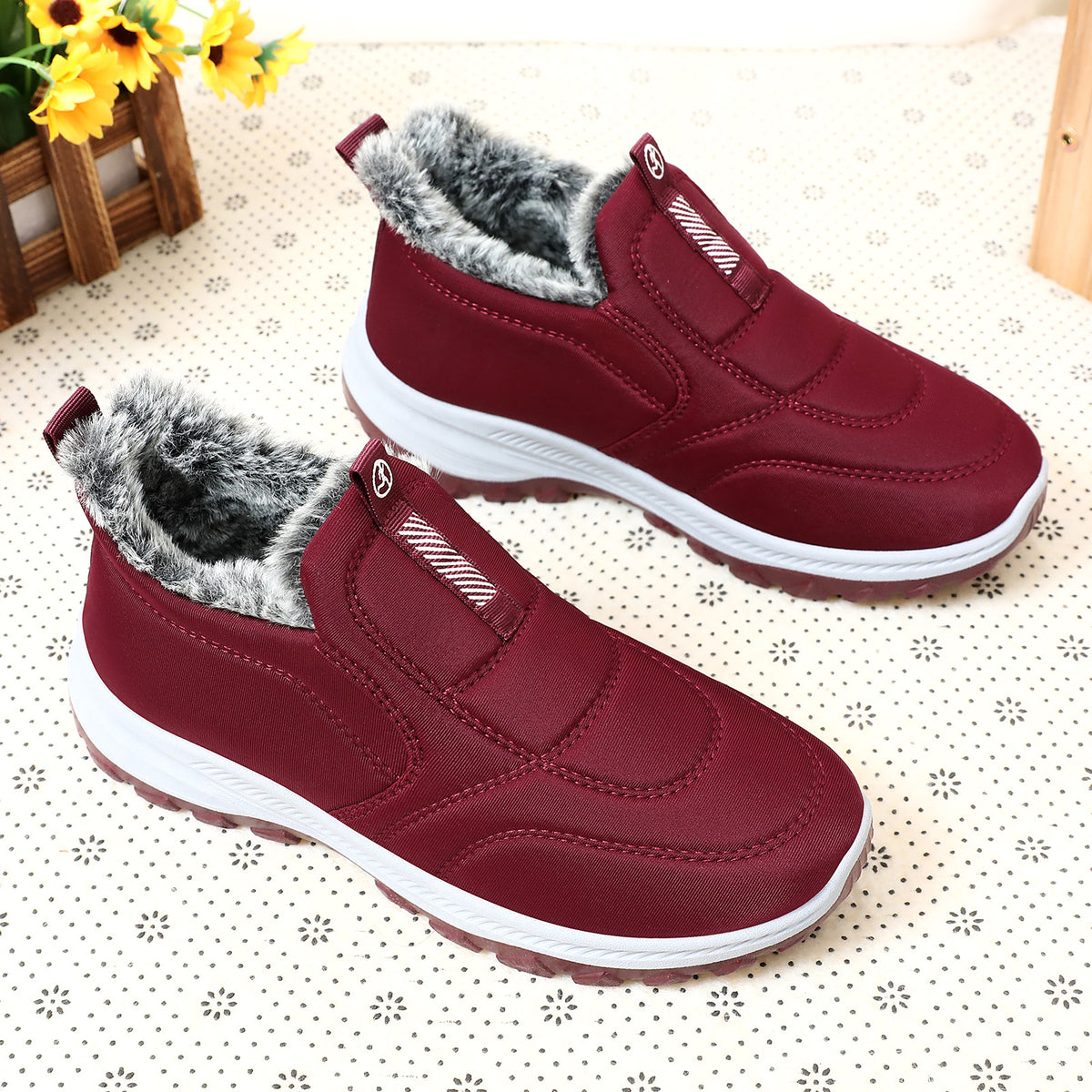Warme Damen-Winterstiefeletten mit Fleecefutter – Ansicht 7
