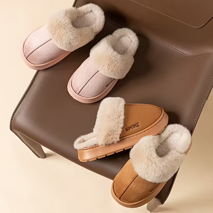 Warme Damen-Winterpantoffeln mit Plüschfutter – Ansicht 8