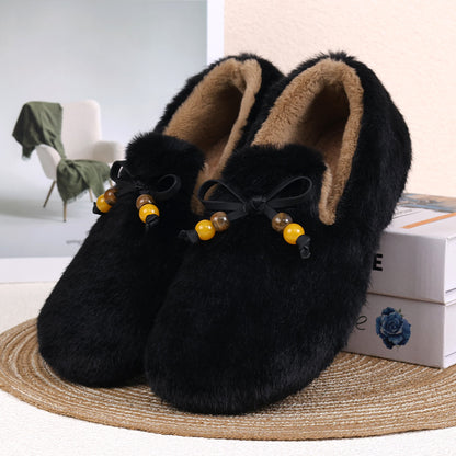 Warme flauschige Damen-Slipper für drinnen und draußen – Ansicht 1