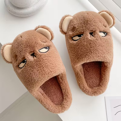 Weiche Damen-Hausschuhe mit Cartoonmotiv – Ansicht 1