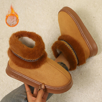 Gemütliche Damen-Hausschuhstiefel mit Fleecefutter – Ansicht 4