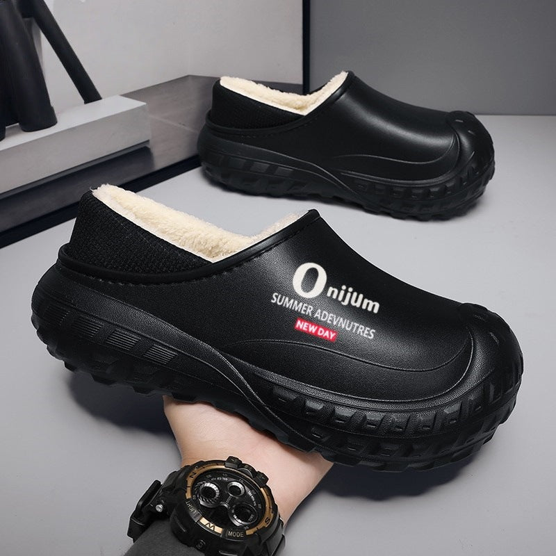 Wasserdichte Unisex-Winterpantoffeln mit Fleecefutter – Ansicht 1