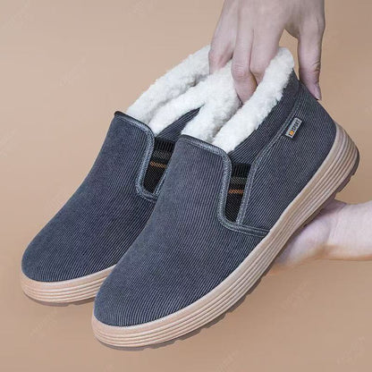 Warme Herren-Winterschuhe mit Fleecefutter zum Hineinschlüpfen – Ansicht 2