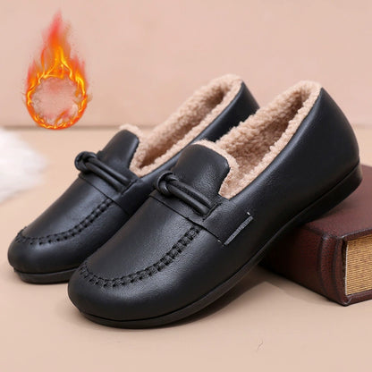 Gefütterte Damen-Lederloafer zum Hineinschlüpfen – Ansicht 1
