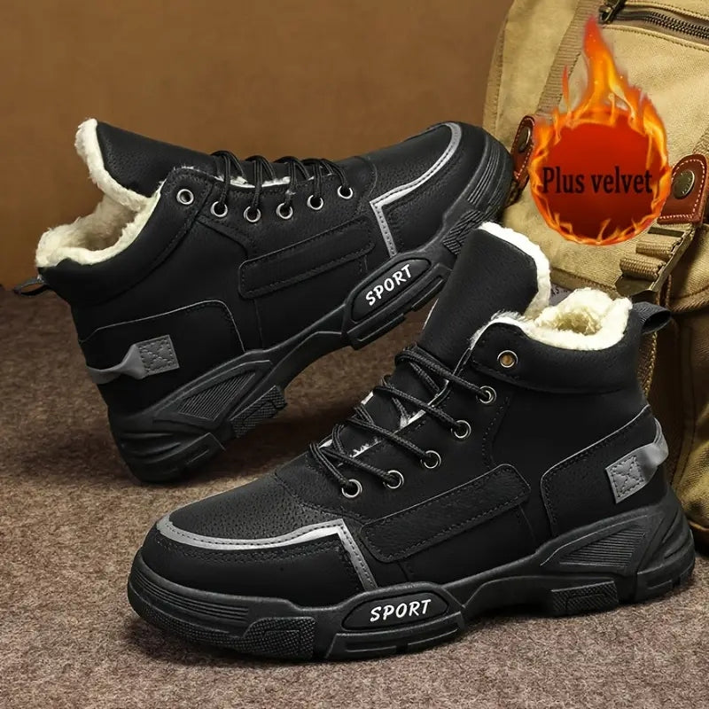 Isolierte Herren-Schneestiefel mit gepolsterter Innensohle – Ansicht 8