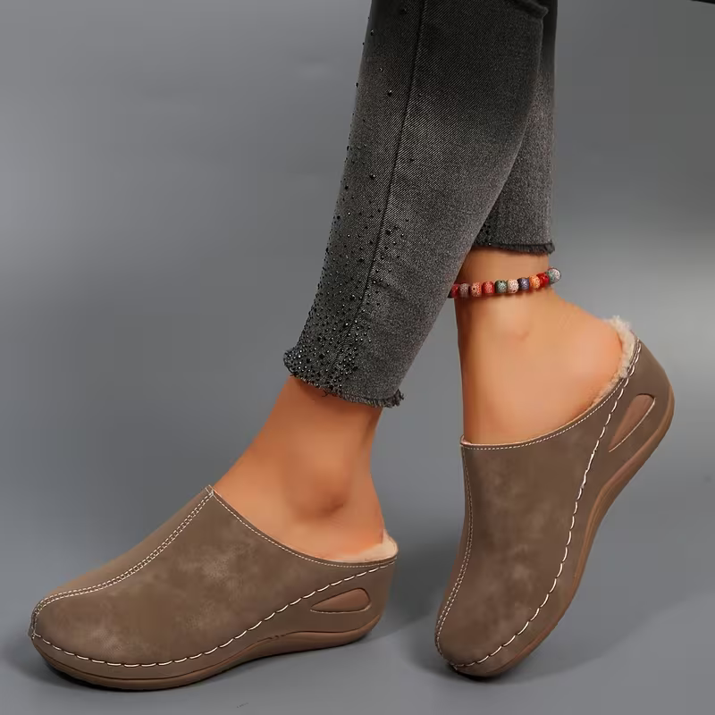 Warme ergonomisch geformte Damen-Winterpantoffeln – Ansicht 12
