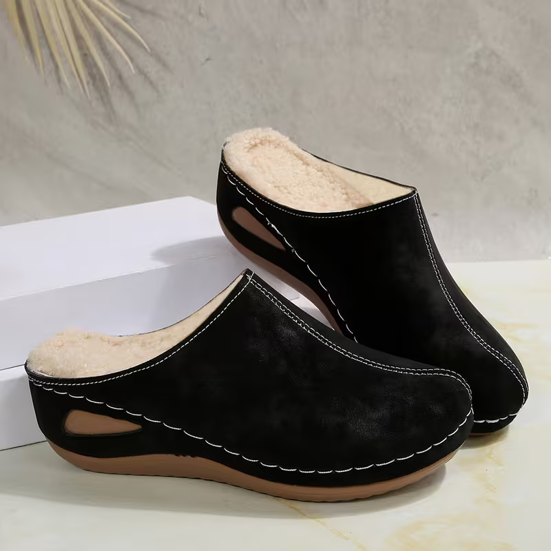 Warme ergonomisch geformte Damen-Winterpantoffeln – Ansicht 18