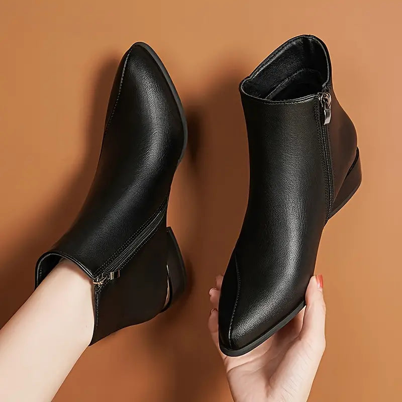 Damen-Stiefeletten mit niedrigem Blockabsatz – Ansicht 3