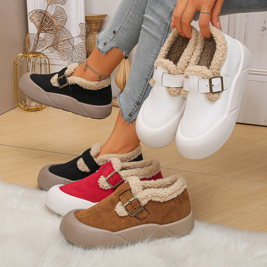 Gefütterte Damen-Winterslipper für drinnen und draußen – Ansicht 1