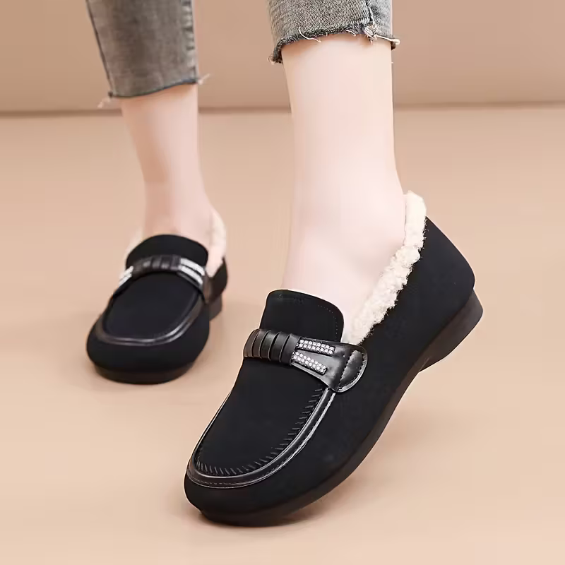 Damen-Winterschuhe mit Schleife und Strassdetails – Ansicht 6
