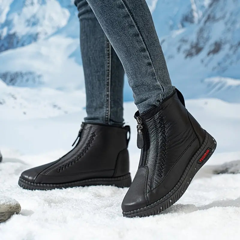 Warme wasserdichte Damen-Stiefel mit Reißverschluss – Ansicht 7