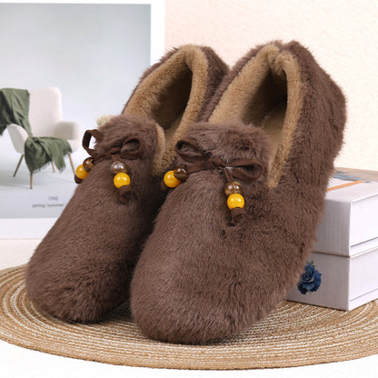 Warme flauschige Damen-Slipper für drinnen und draußen – Ansicht 3