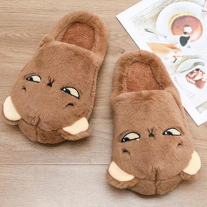 Weiche Damen-Hausschuhe mit Cartoonmotiv – Ansicht 4