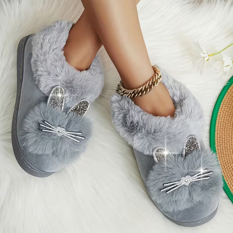 Bequeme warme Damen-Winterpantoffeln – Ansicht 6