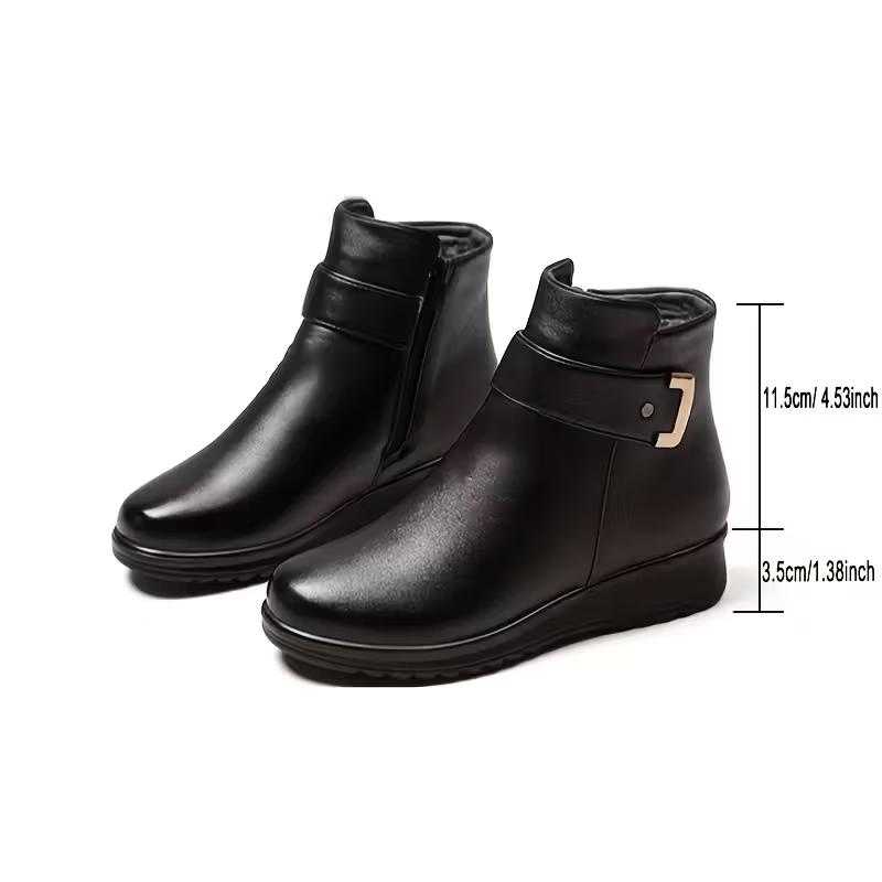 Warme schwarze Damen-Stiefeletten – Ansicht 3