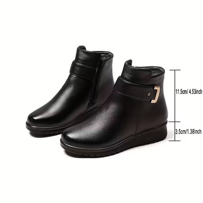 Warme schwarze Damen-Stiefeletten – Ansicht 3
