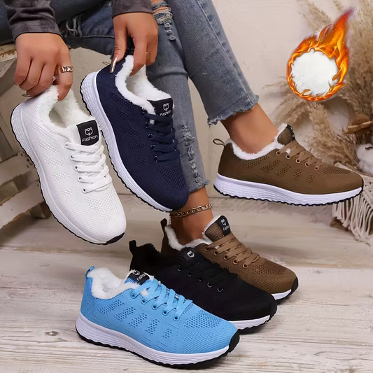 Warme Damen-Sneaker mit Plüschfutter in großen Größen – Ansicht 1