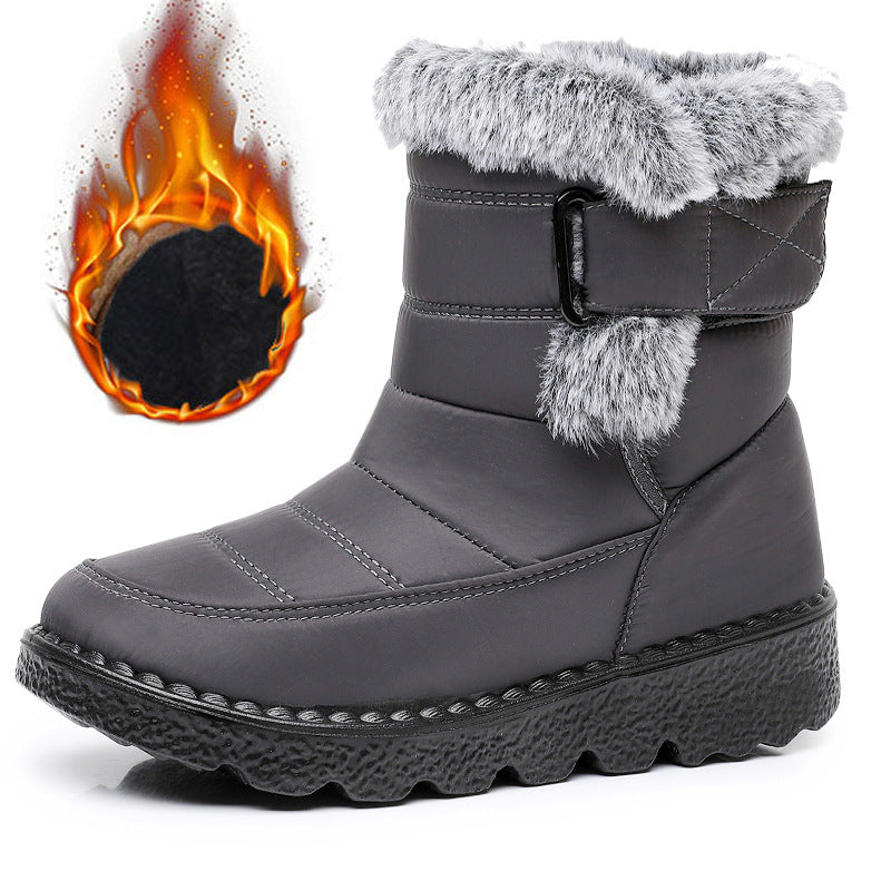 Bequeme wasserdichte Damen-Winterstiefel mit Plüschfutter – Ansicht 4