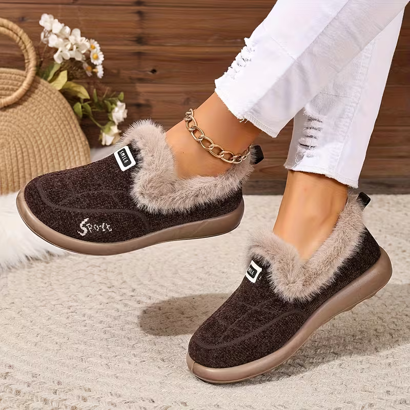 Warm gefütterte Damen-Slipper für drinnen und draußen – Ansicht 12