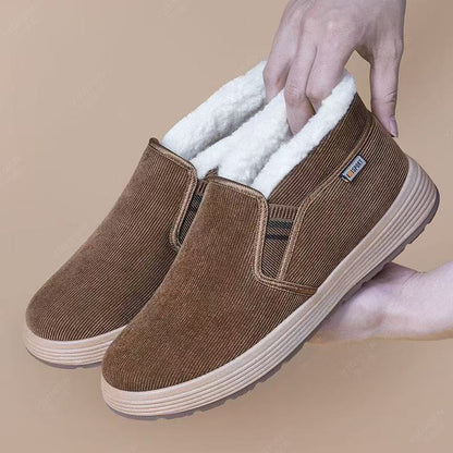 Warme Herren-Winterschuhe mit Fleecefutter zum Hineinschlüpfen – Ansicht 3