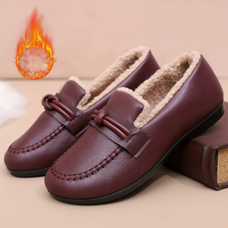 Gefütterte Damen-Lederloafer zum Hineinschlüpfen – Ansicht 2