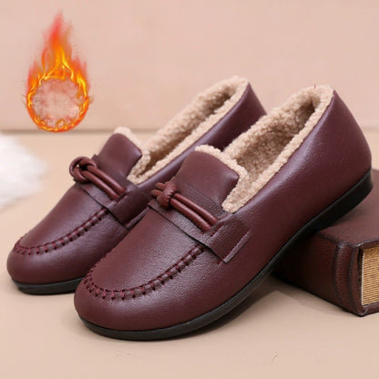 Gefütterte Damen-Lederloafer zum Hineinschlüpfen – Ansicht 2